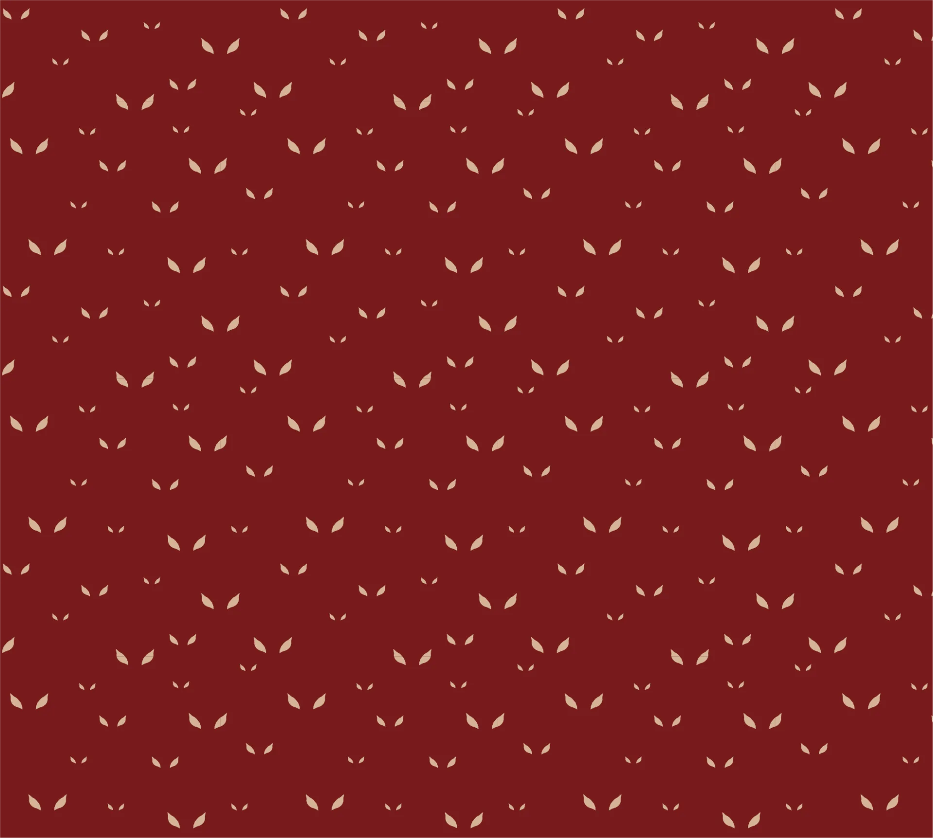 A burgundy background with a seamless Gothic pattern of cream eyes on it.